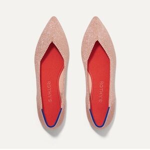 NEW Rothy's The Point Rosè Metallic
